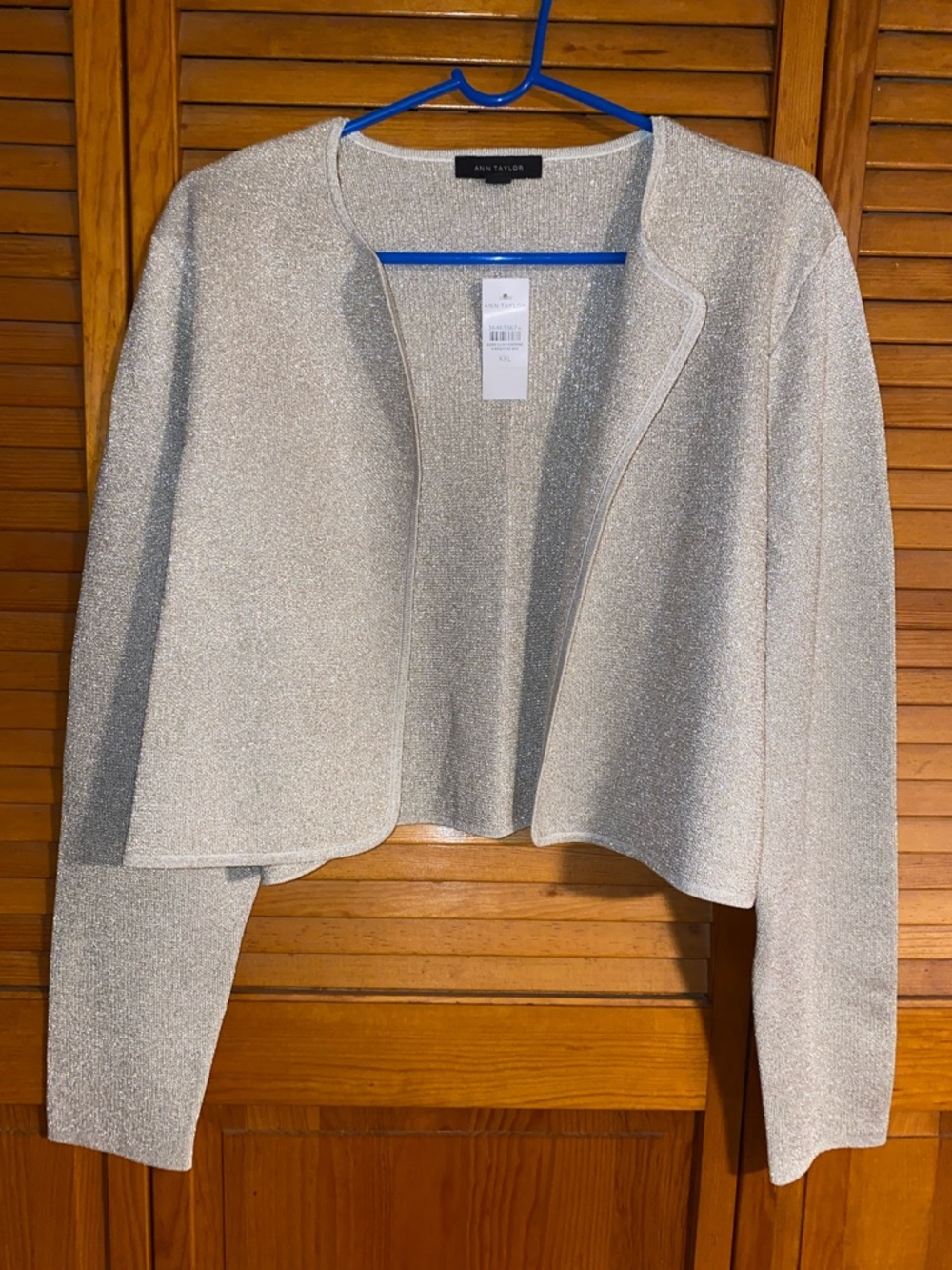 NWT Ann Taylor Metallic Cropped Cardigan
